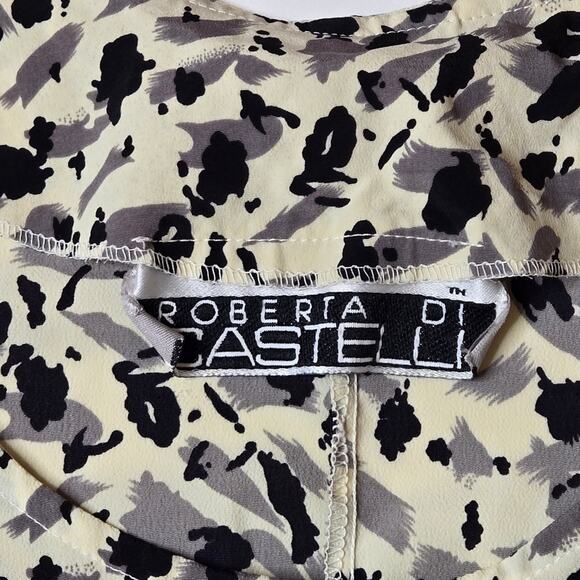 Roberta Di Castelli vintage plus size tie waist short sleeve loose fit blouse 1X - Picture 8 of 10